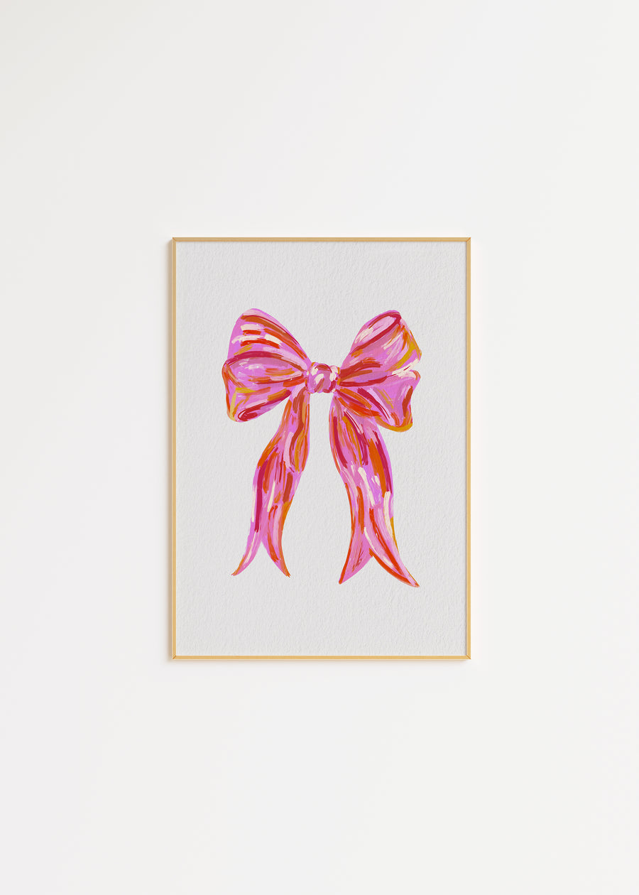 Painted Bow Print in A3